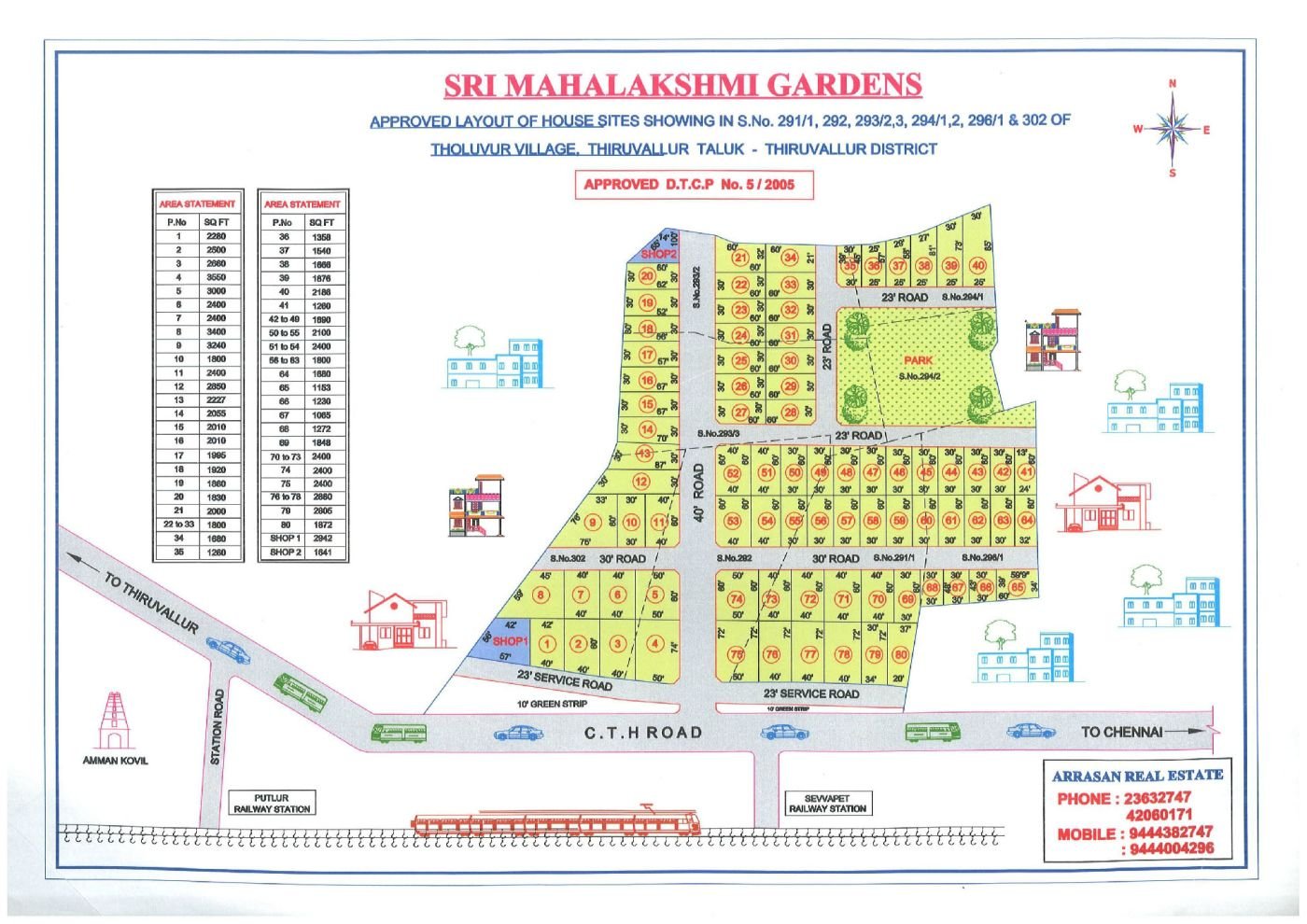 Sri Mahalakshmi Garden — approved layout plan, Tamil Nadu