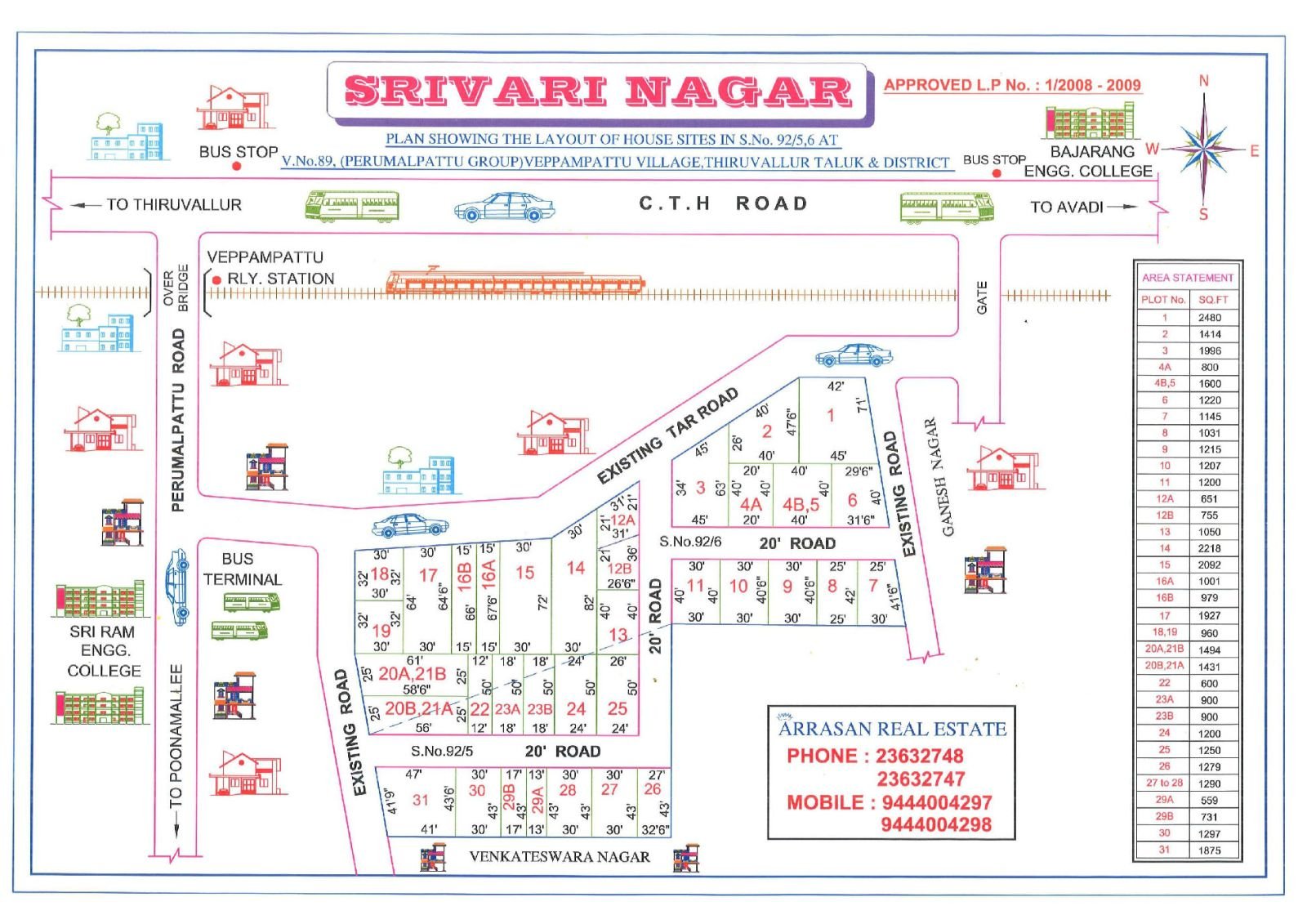 Srivari Nagar — approved layout plan