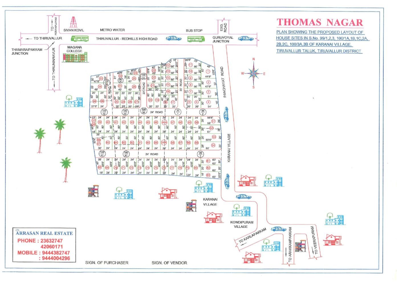 Thomas Nagar — approved layout plan, Tamil Nadu
