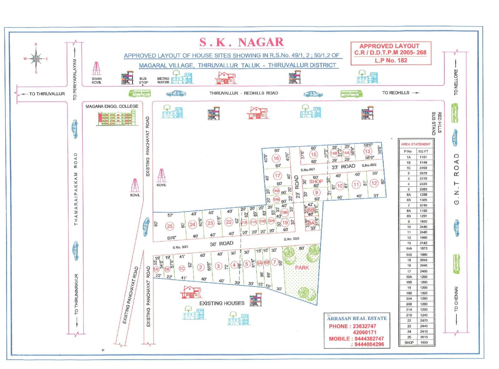 S.K Nagar — approved layout plan