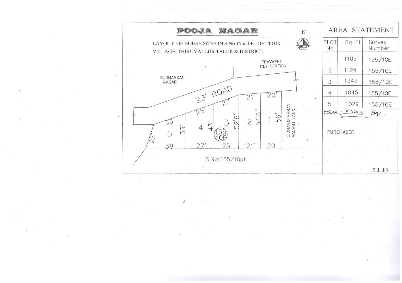 Pooja Nagar — approved layout plan, Tamil Nadu