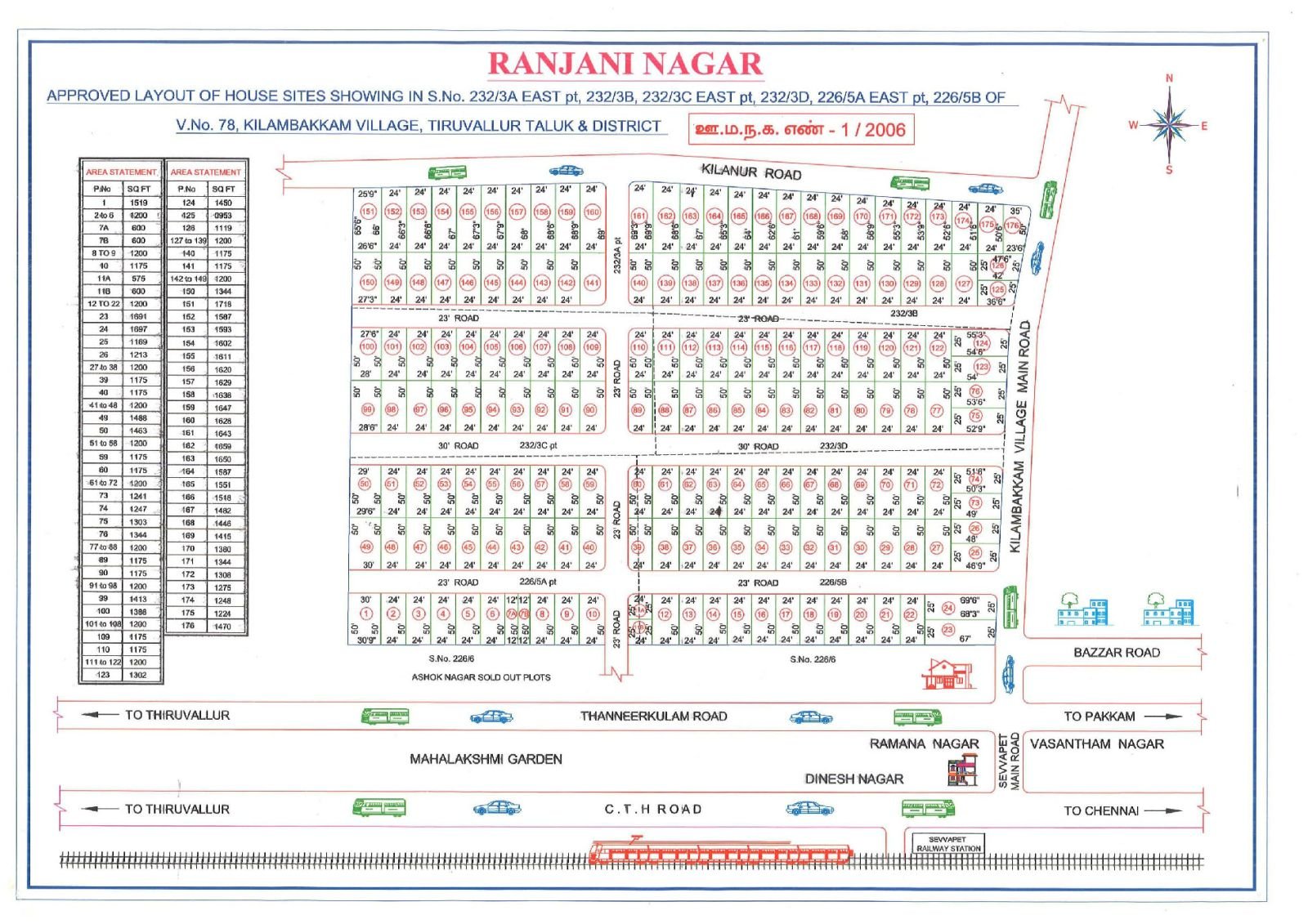 Ranjani Nagar — approved layout plan