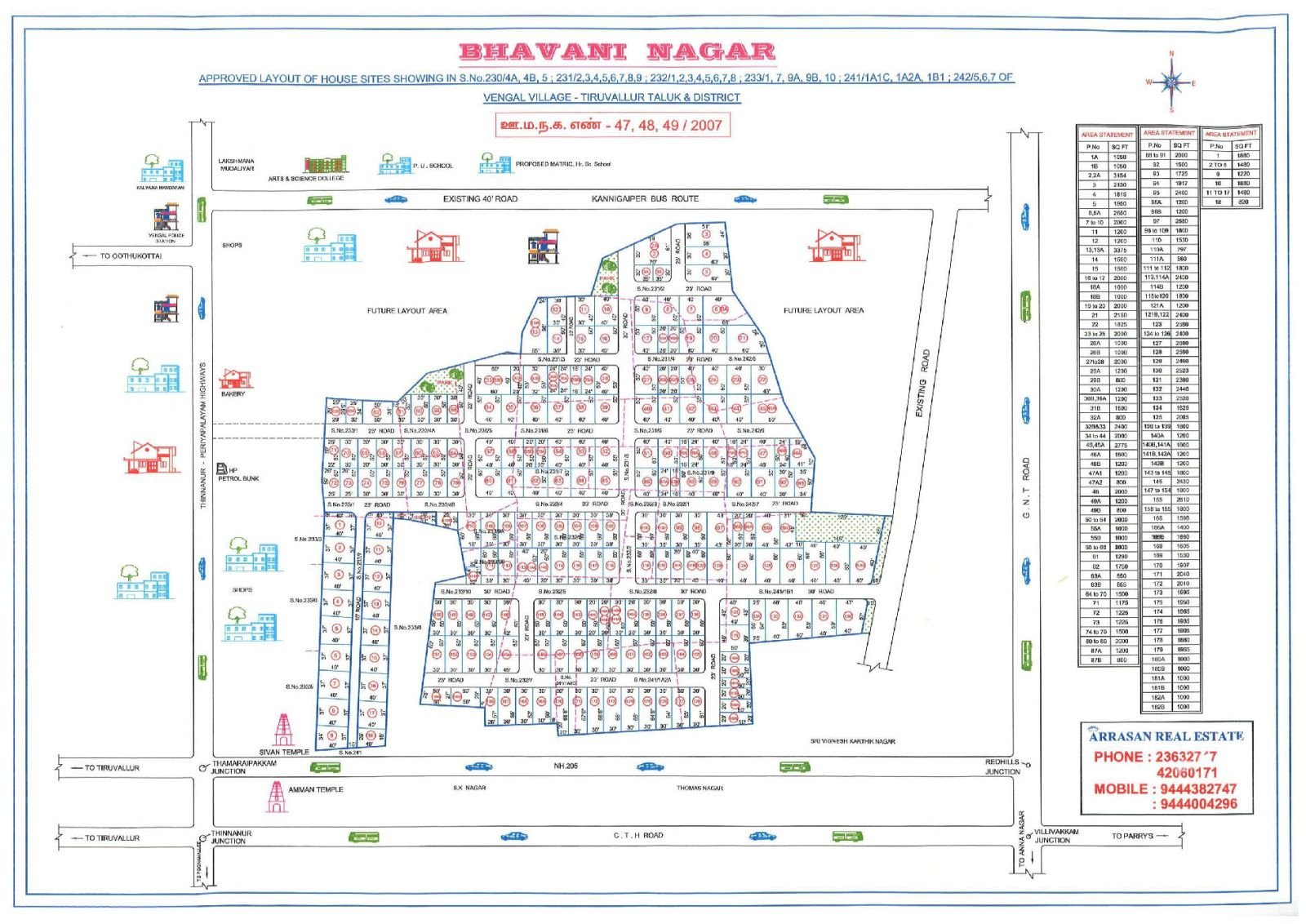 Bhavani Nagar — approved layout plan