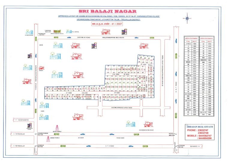 Sri Balaji Nagar — approved layout plan, Tamil Nadu