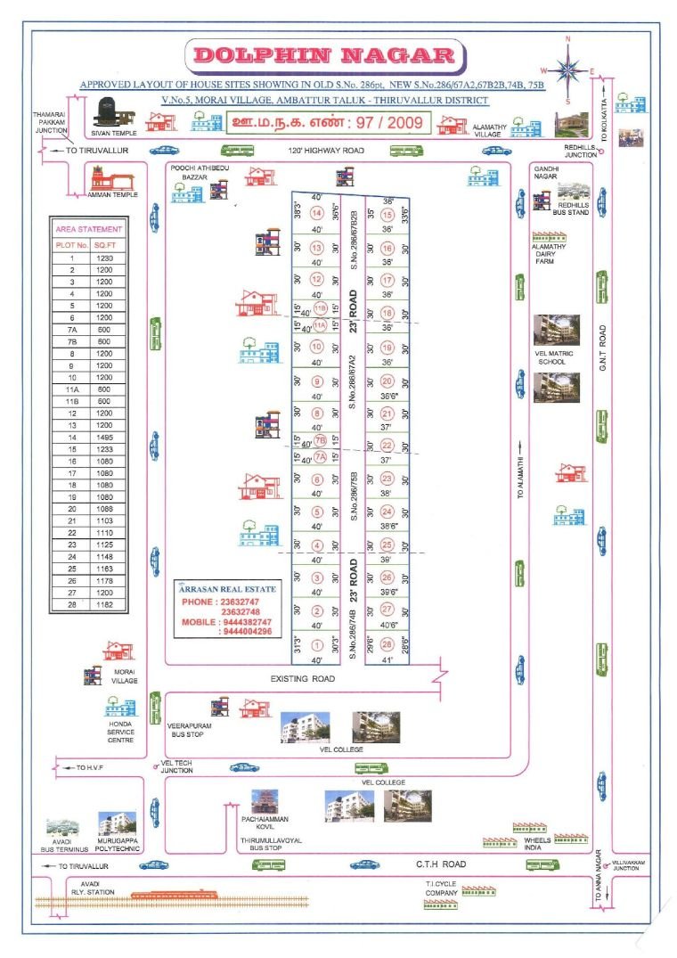 Dolphin Nagar — approved layout plan, Tamil Nadu