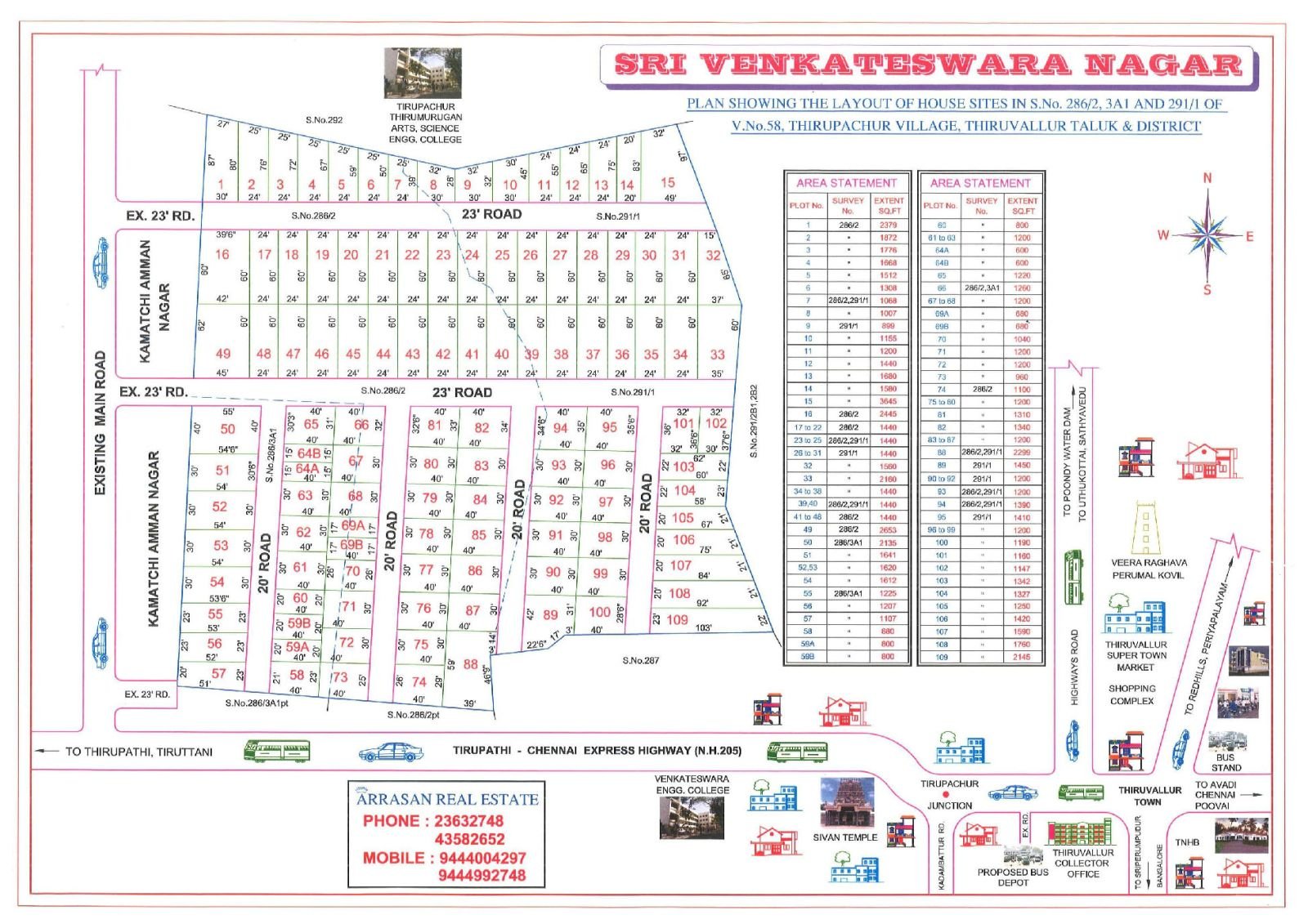 Sri Venkateshwara Nagar — approved layout plan