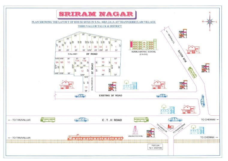 Sriram Nagar — approved layout plan, Tamil Nadu