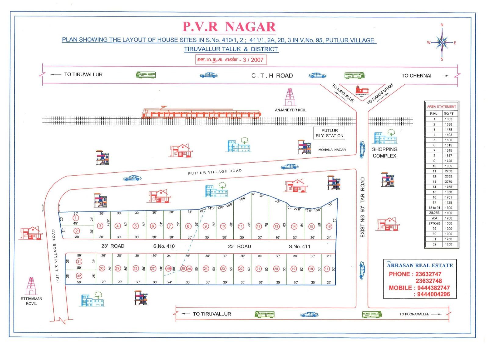 P.V.R Nagar — approved layout plan