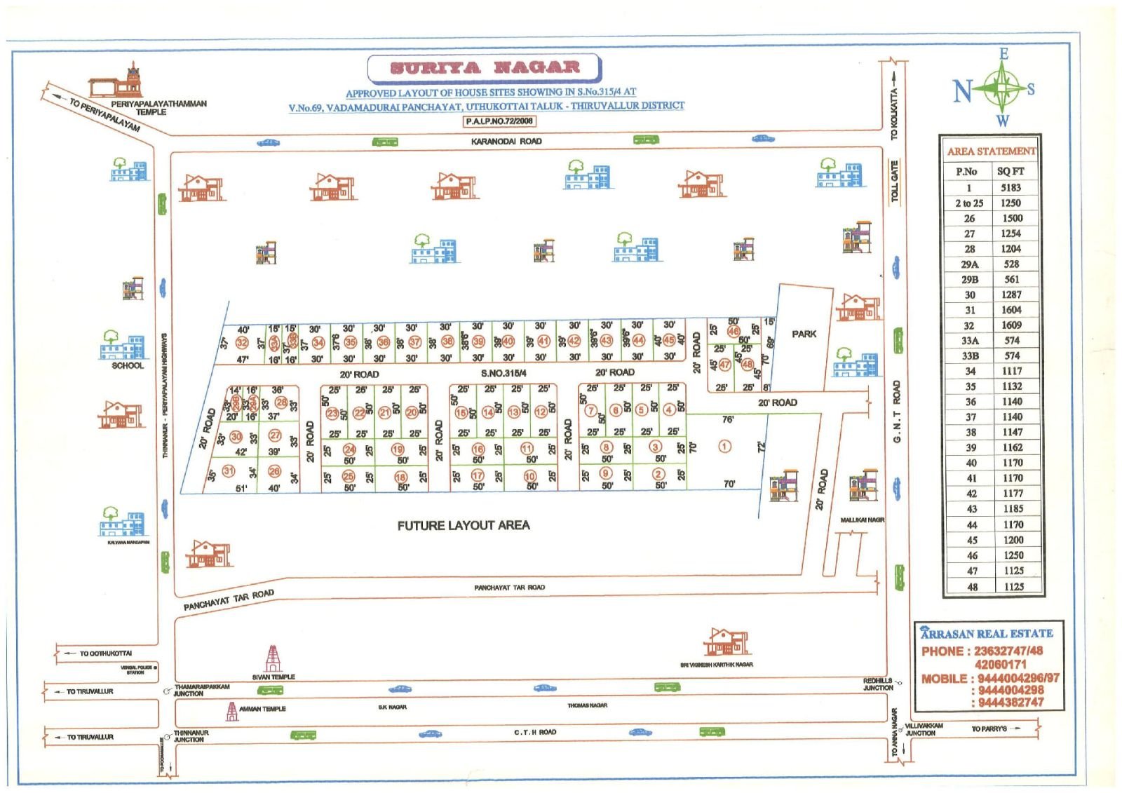 Surya Nagar — approved layout plan