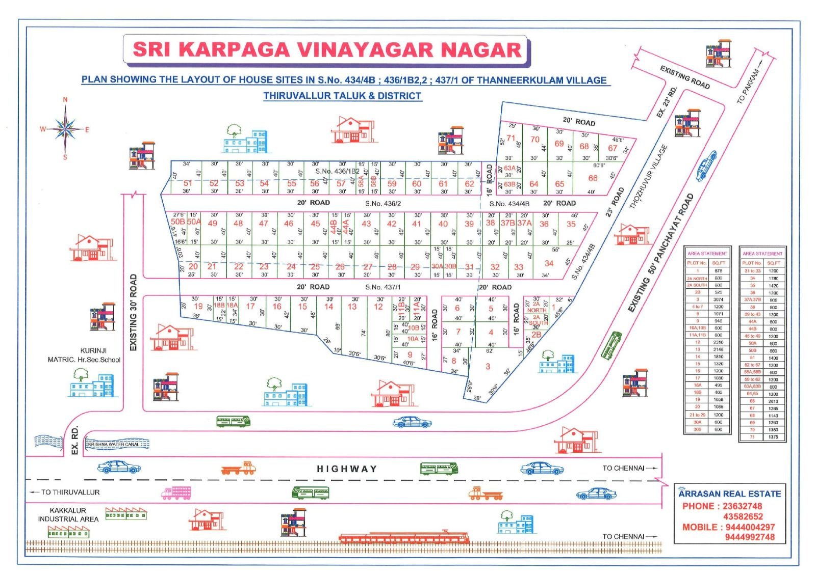 Sri Karpaka Vinayagar — approved layout plan