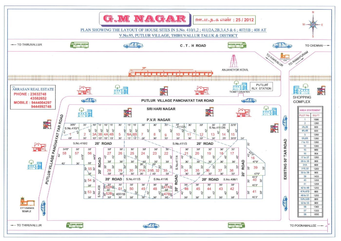 G.M Nagar — approved layout plan, Tamil Nadu