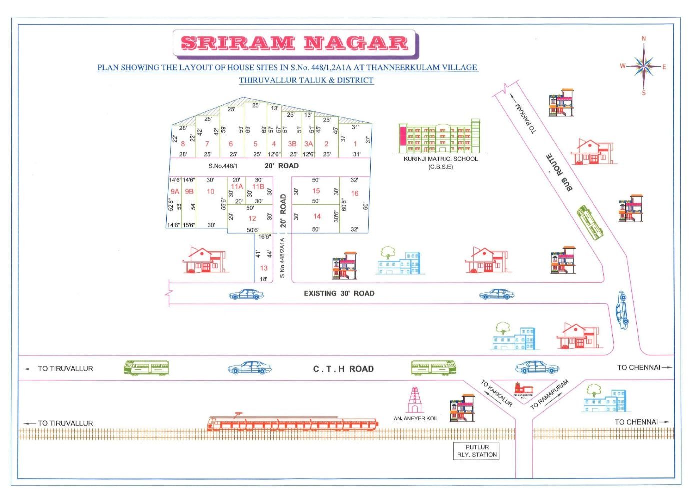 Sriram Nagar — approved layout plan, Tamil Nadu
