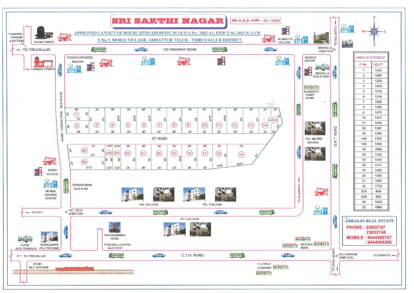 Sri Sakthi Nagar — approved layout plan