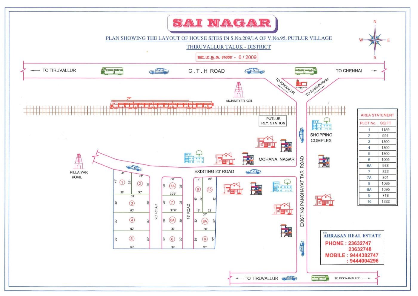 Sai Nagar — approved layout plan, Tamil Nadu