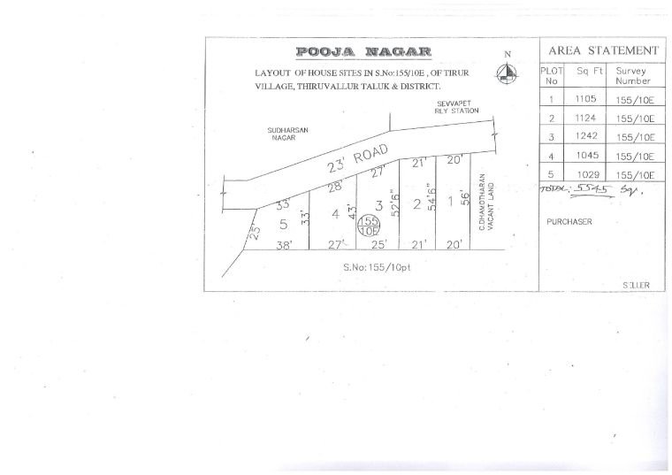 Pooja Nagar — approved layout plan, Tamil Nadu