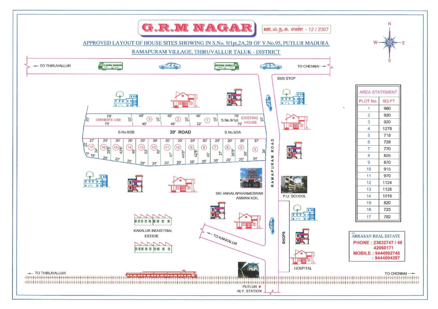 G.R.M Nagar — approved layout plan, Tamil Nadu