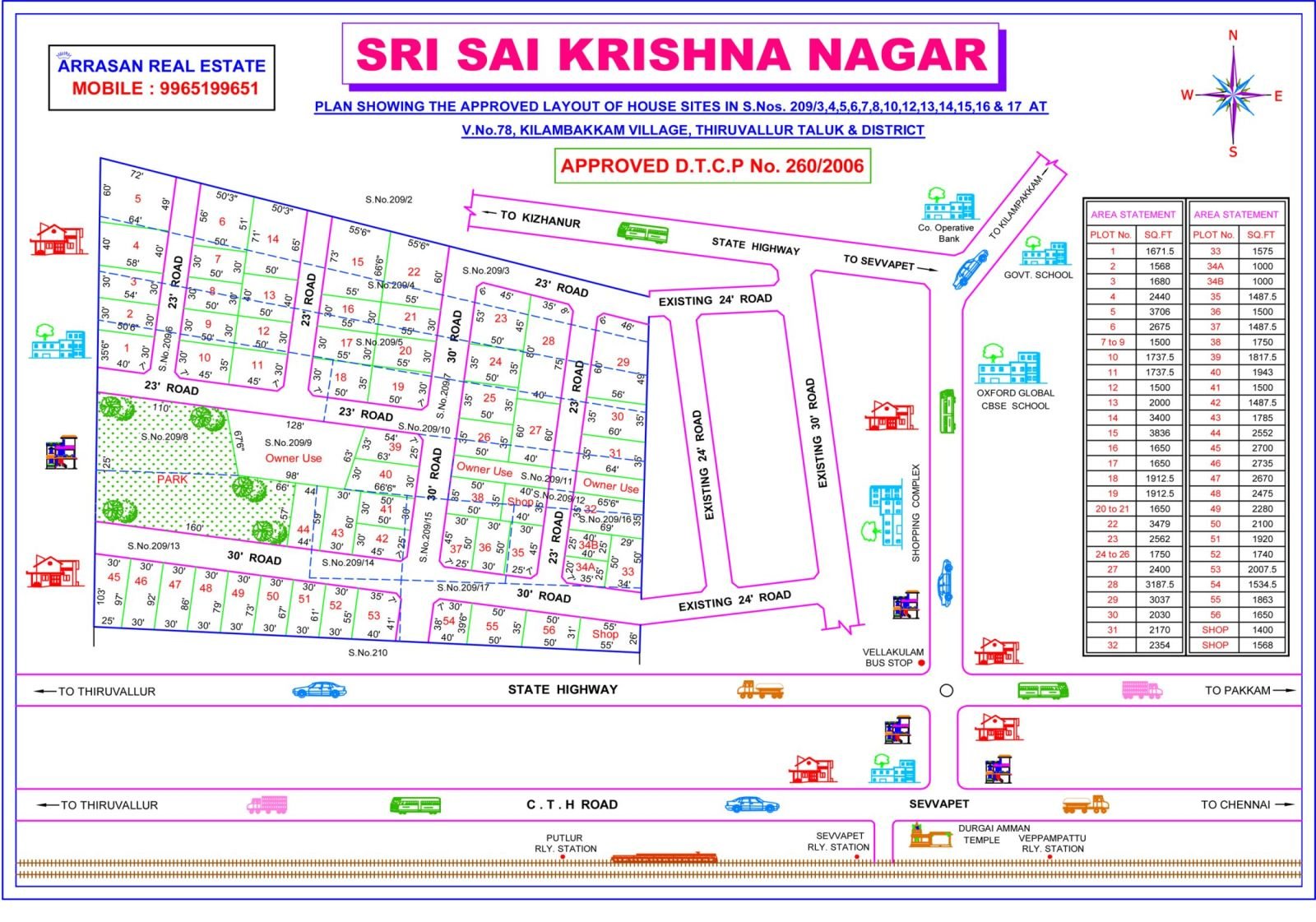 Sri Sai Krishna Nagar — approved layout plan