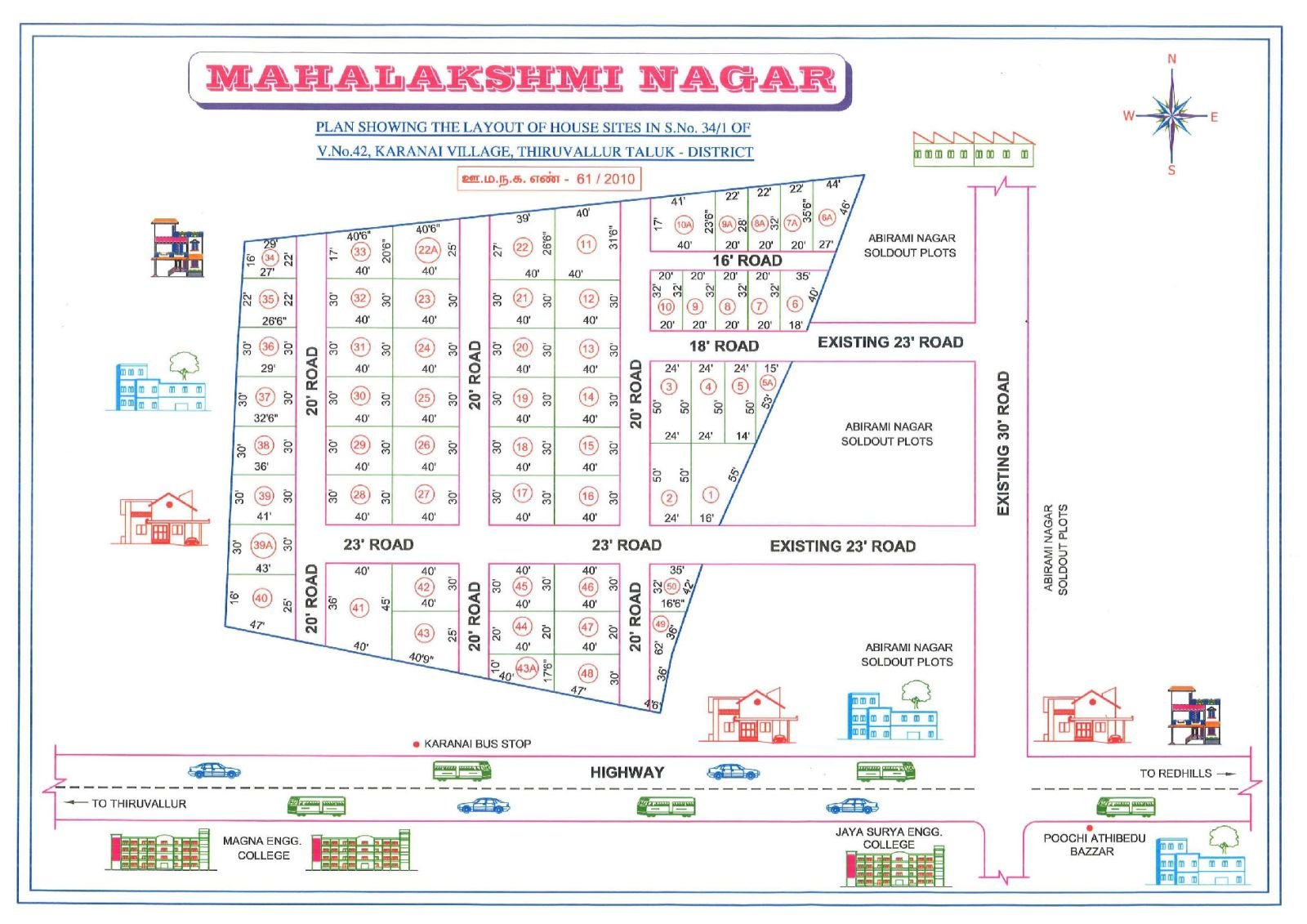 Mahalakshmi Nagar — approved layout plan