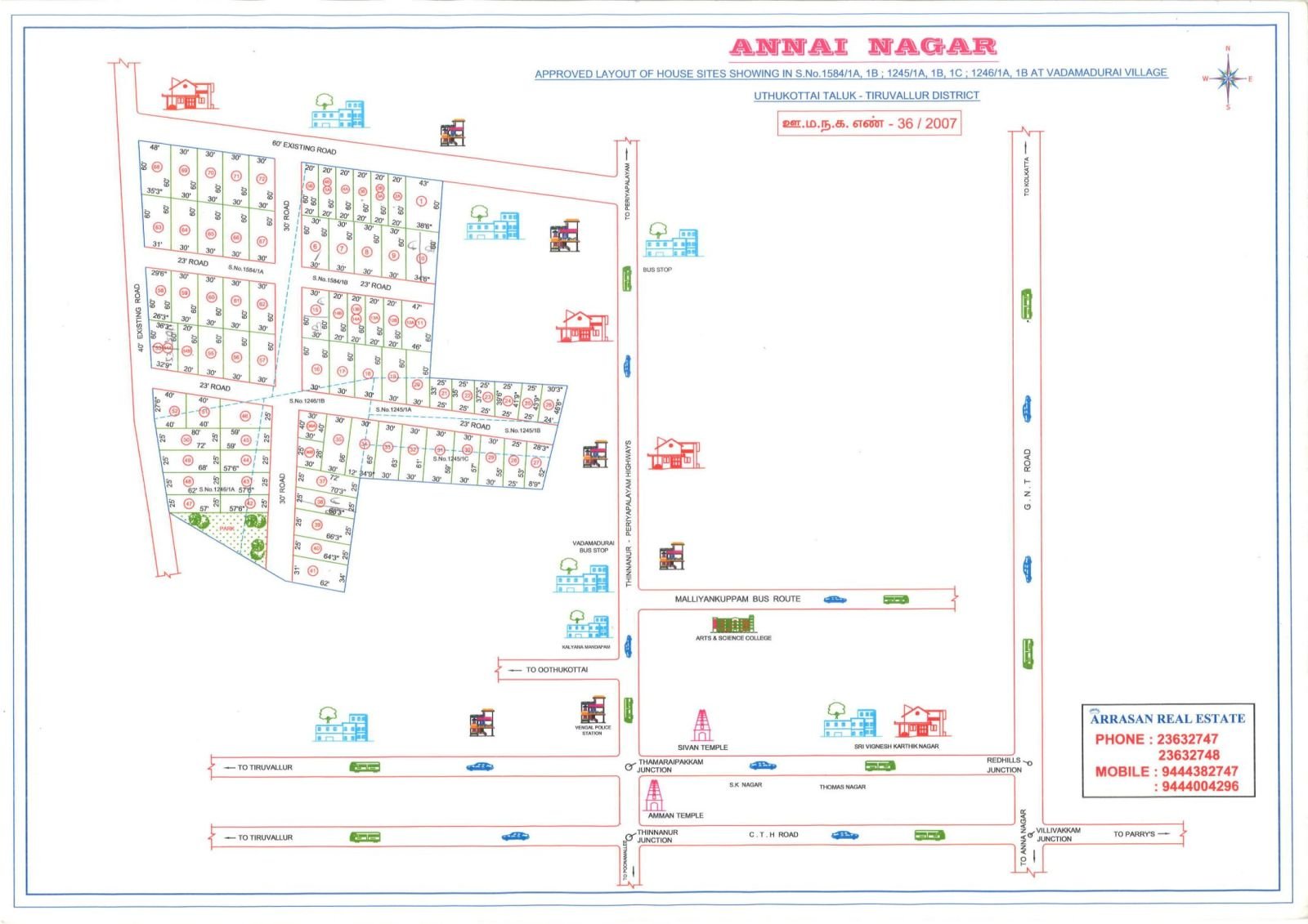 Annai Nagar — approved layout plan