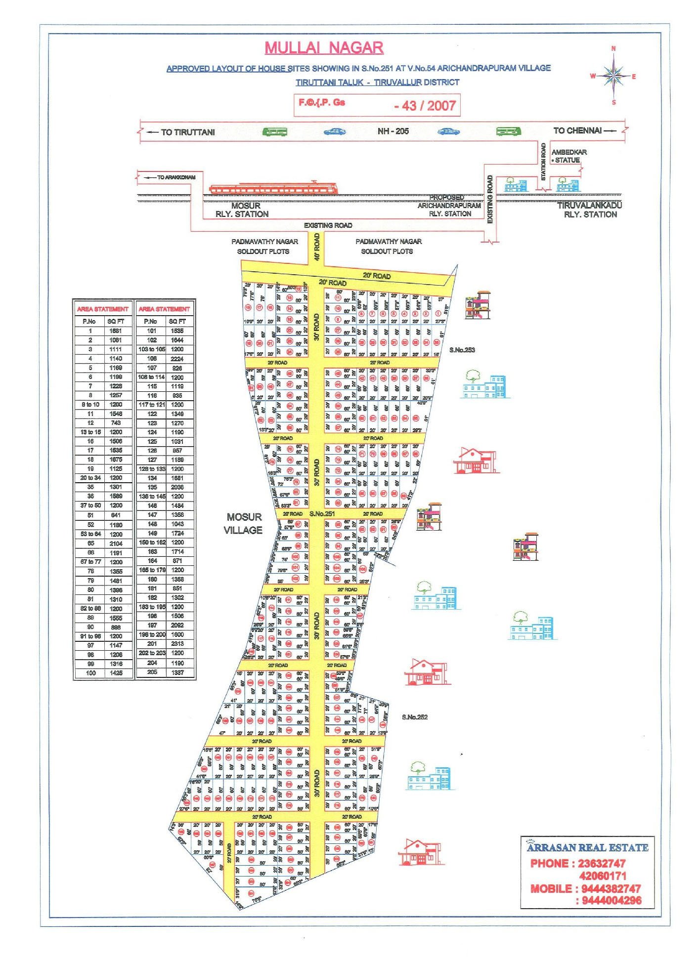 Mullai Nagar — approved layout plan