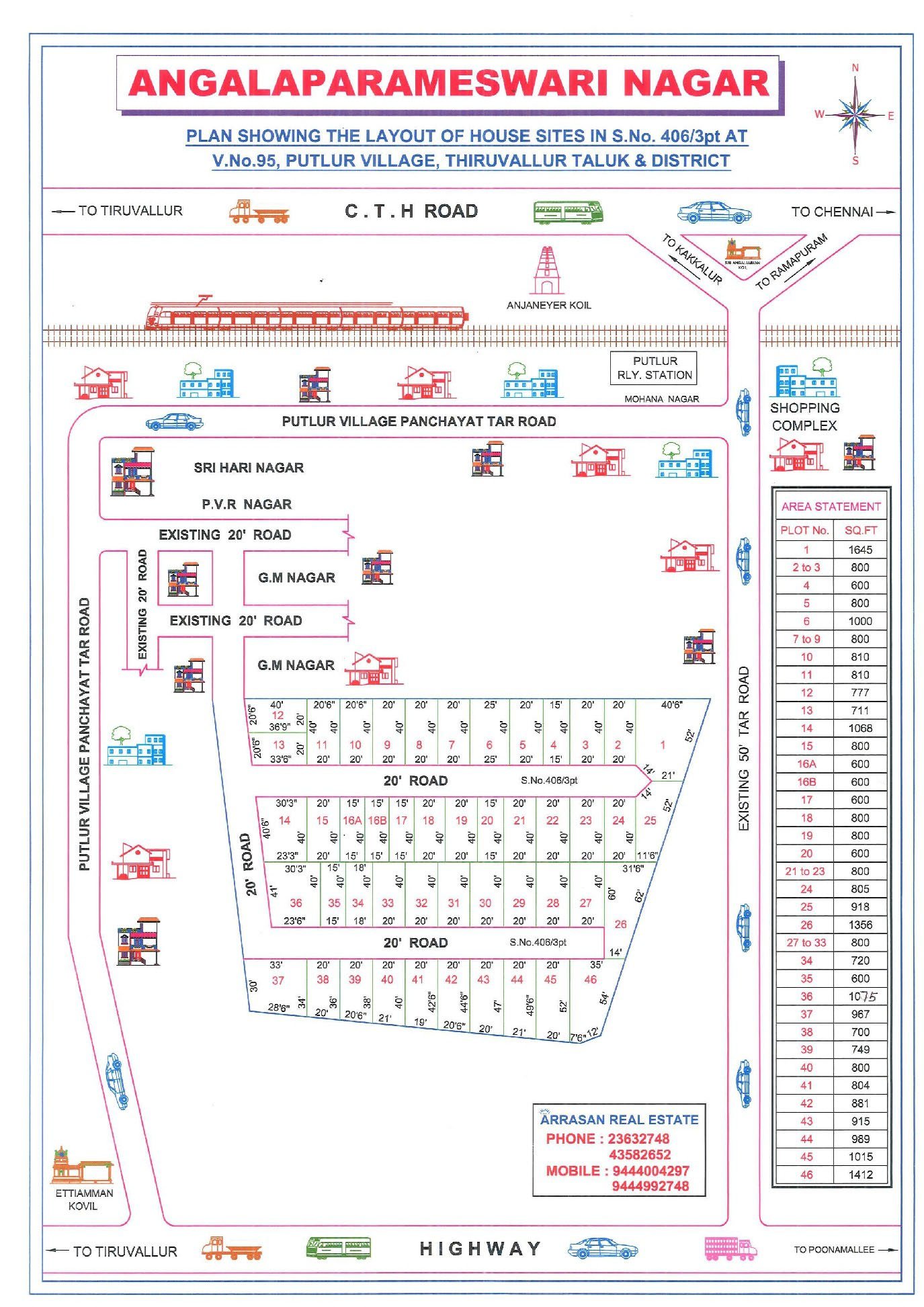 Angalaparameshwari Nagar — approved layout plan, Tamil Nadu